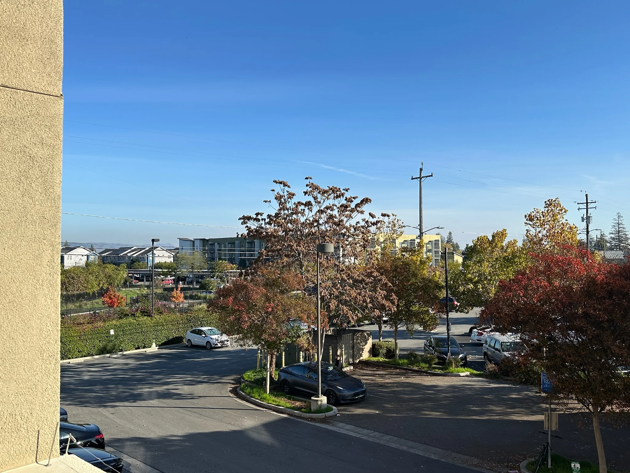 Private balcony with neighborhood views at Monterey Terrace in Gilroy CA