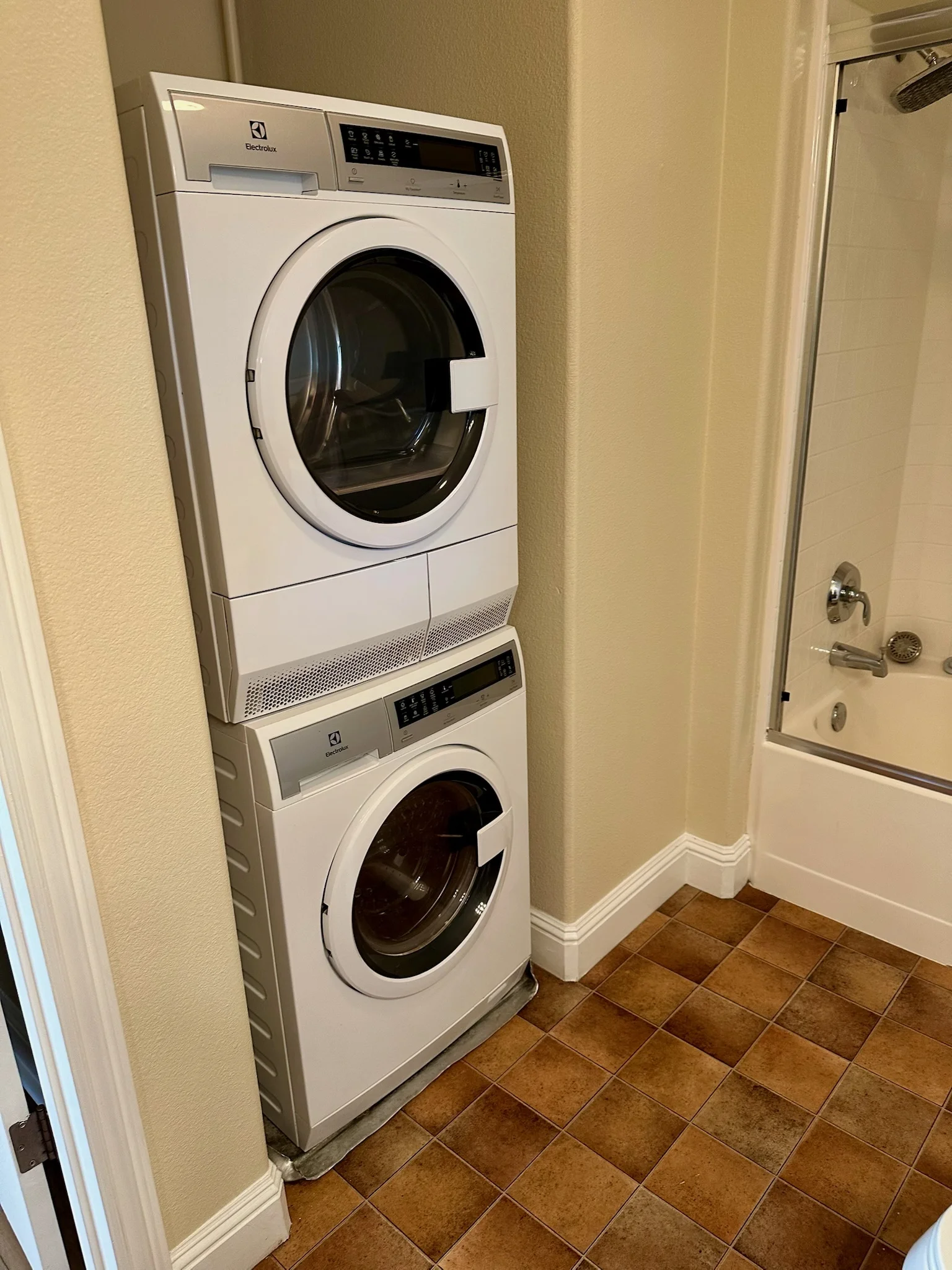 In-unit Electrolux stacked washer and dryer included in every Monterey Terrace apartment